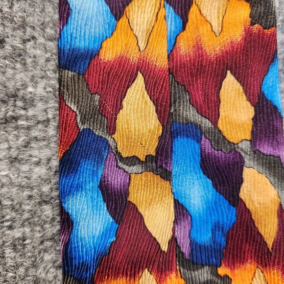 J Garcia Collector's Edition Tie Mens Silk Bright Abstract Art Pattern Necktie - Picture 8 of 8